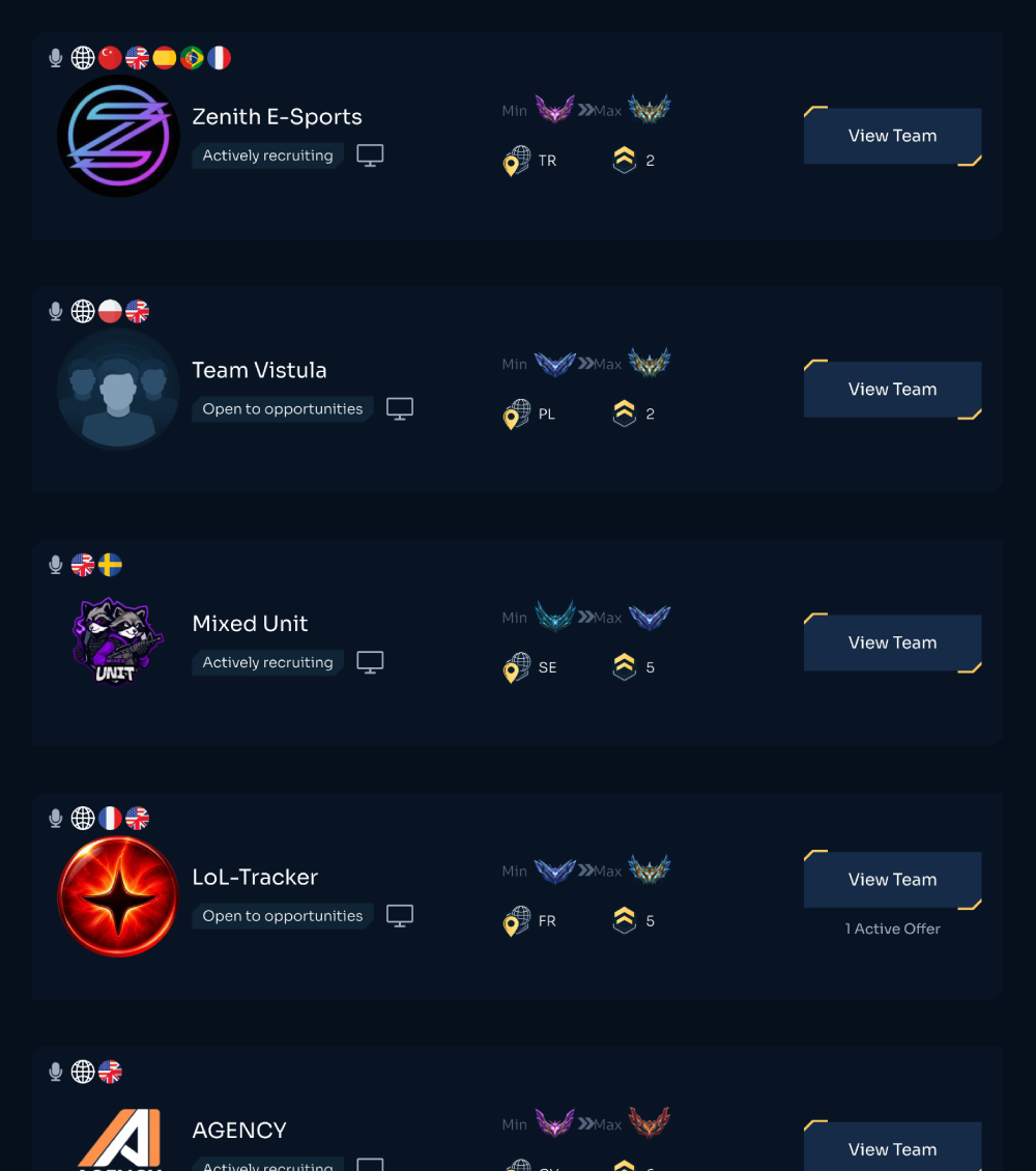 Curry.gg player search screen