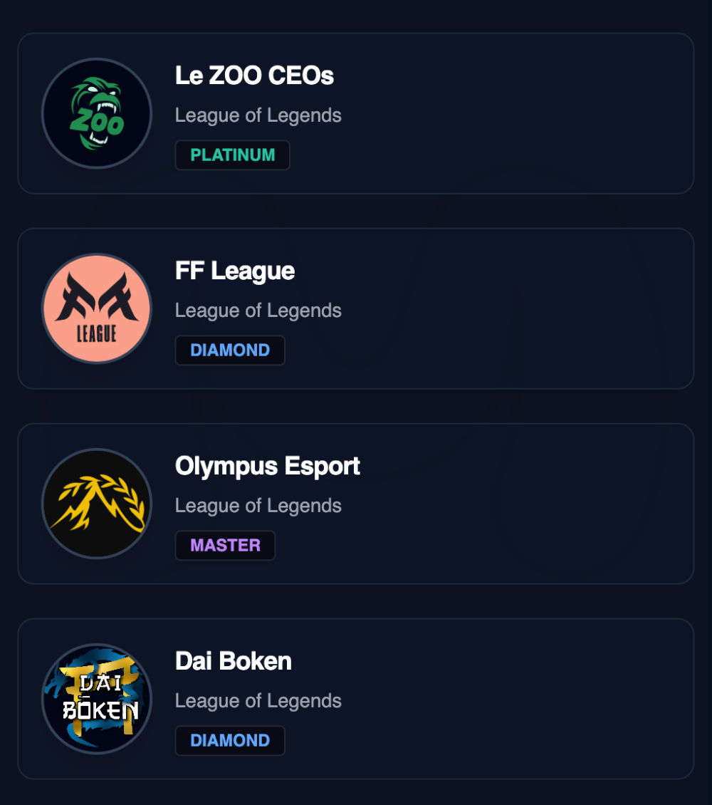 montournoiesport tournament platform screen